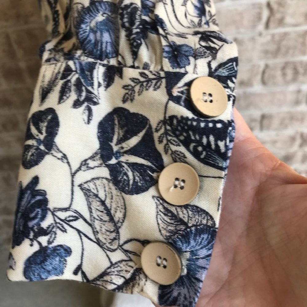 Zara Z1975 Denim Butterfly Floral Dress Small - Picture 5 of 8